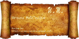Urszu Mónika névjegykártya