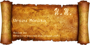 Urszu Mónika névjegykártya