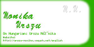 monika urszu business card